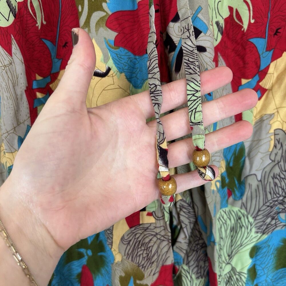 Punjammies Sudara 100% Rayon Pajama Pants Size L Floral Print Botanical Straight - Picture 5 of 7